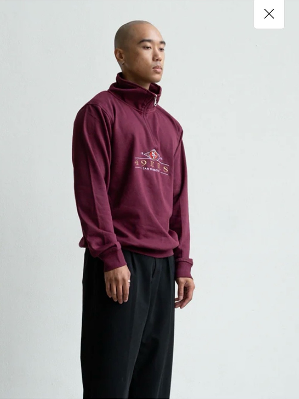 P/C San Francisco 49ers Quarter-Zip Maroon - Picture 6 of 8